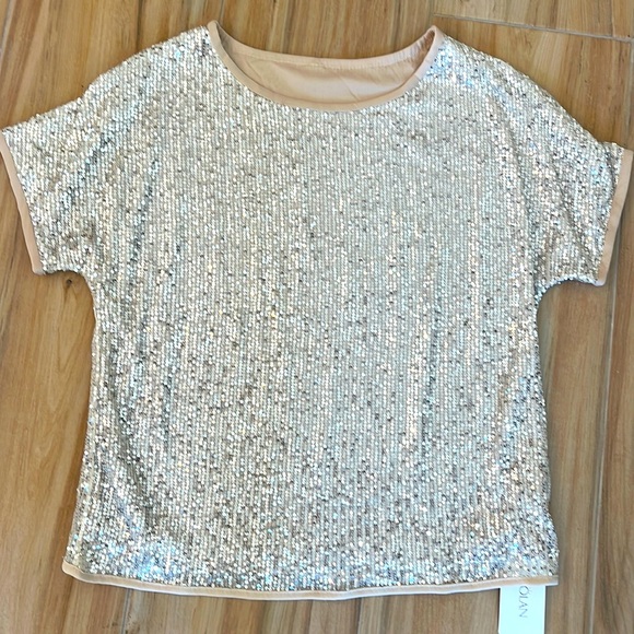 NWT S Sequin Top - Picture 2 of 5